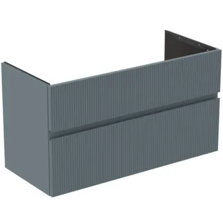 IDEAL STANDARD FINESSE - toaletní skříňka 1000x440x545 mm v jasanově modré matné barvě, 2 zásuvky - bez úchytky, s plným výsuvem, SoftClosing, předem smontovaná, dřevo z udržitelných zdrojů #E3388UQ
