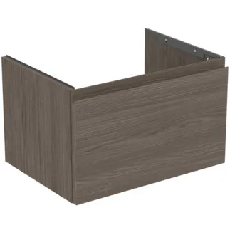 IDEAL STANDARD FINESSE - toaletní skříňka 600x440x375 mm v tmavém jilmu, 1 zásuvka - bez úchytky, s plným výsuvem, SoftClosing, předmontovaná, dřevo z udržitelných zdrojů #E3382UR