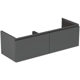 IDEAL STANDARD FINESSE - toaletní skříňka 1200x440x375 mm, antracitově matný lak, 2 zásuvky - bez úchytky, s plným výsuvem, SoftClosing, předem smontovaná, dřevo z udržitelných zdrojů #E3389Y2 - antracitově matný povrch