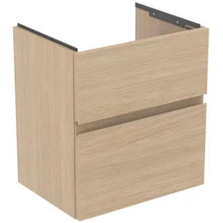 IDEAL STANDARD FINESSE - toaletní skříňka 500x375x550 mm, bílý dub, 2 zásuvky - bez úchytky, plný výsuv, SoftClosing, prostorově úsporná, předem smontovaná, dřevo z udržitelných zdrojů #E3378US