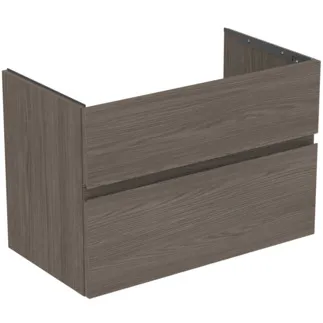 IDEAL STANDARD FINESSE - toaletní skříňka 800x440x545 mm v tmavém jilmu, 2 zásuvky - bez úchytky, s plným výsuvem, SoftClosing, předem smontovaná, dřevo z udržitelných zdrojů #E3387UR