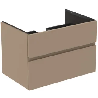 IDEAL STANDARD FINESSE - toaletní skříňka 800x505x550 mm v béžové matné barvě, 2 zásuvky - bez úchytky, s plným výsuvem, SoftClosing, předem smontovaná, dřevo z udržitelných zdrojů #E3396UP
