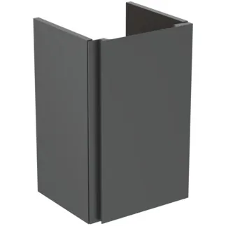 IDEAL STANDARD FINESSE - Toaletní stolek 350x306x550 mm v antracitově matném laku, 1 dvířka - Bezúchytkový, SoftClosing, Úspora místa, Předmontovaný, Dřevo z udržitelných zdrojů #E3403Y2 - Antracitově matný