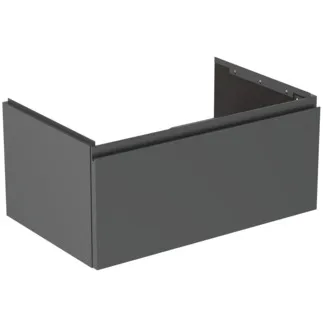 IDEAL STANDARD FINESSE - toaletní skříňka 800x505x370 mm, antracitově matný lak, 1 zásuvka - bez úchytky, s plným výsuvem, SoftClosing, předem smontovaná, dřevo z udržitelných zdrojů #E3392Y2 - antracitově matná