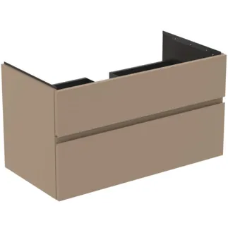 IDEAL STANDARD FINESSE - toaletní skříňka 1000x505x550 mm v béžové matné barvě, 2 zásuvky - bez úchytky, s plným výsuvem, SoftClosing, předem smontovaná, dřevo z udržitelných zdrojů #E3397UP
