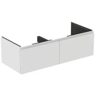 IDEAL STANDARD FINESSE - toaletní skříňka 1200x505x370 mm v bílém matném laku, 2 zásuvky - bez úchytky, s plným výsuvem, SoftClosing, předem smontovaná, dřevo z udržitelných zdrojů #E3398Y1 - Bílá matná
