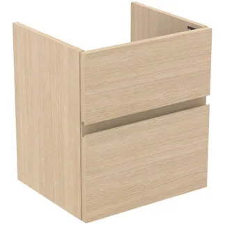 IDEAL STANDARD FINESSE - toaletní skříňka 480x409x540 mm, bílý dub, 2 zásuvky - bez úchytky, plný výsuv, SoftClosing, předmontováno, dřevo z udržitelných zdrojů #E3407US