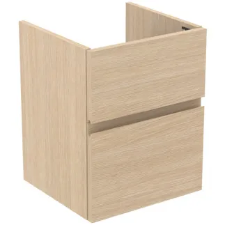 IDEAL STANDARD FINESSE - toaletní skříňka 430x402x540 mm, bílý dub, 2 zásuvky - bez úchytky, plný výsuv, SoftClosing, předmontováno, dřevo z udržitelných zdrojů #E3405US