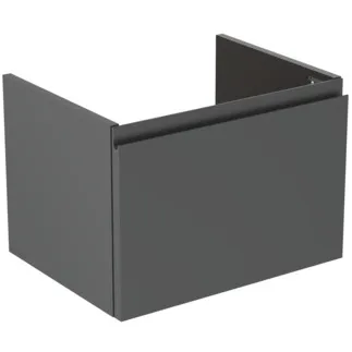 IDEAL STANDARD FINESSE - toaletní skříňka 530x409x370 mm, antracitově matný lak, 1 zásuvka - bez úchytky, s plným výsuvem, SoftClosing, předem smontovaná, dřevo z udržitelných zdrojů #E3408Y2 - antracitově matný