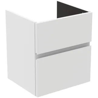 IDEAL STANDARD FINESSE - toaletní skříňka 480x409x540 mm v bílém matném laku, 2 zásuvky - bez úchytky, s plným výsuvem, SoftClosing, předem smontovaná, dřevo z udržitelných zdrojů #E3407Y1 - Bílá matná