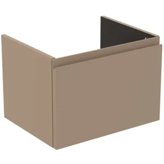 IDEAL STANDARD FINESSE - toaletní skříňka 530x409x370 mm v béžové matné barvě, 1 zásuvka - bez úchytky, s plným výsuvem, SoftClosing, předem smontovaná, dřevo z udržitelných zdrojů #E3408UP