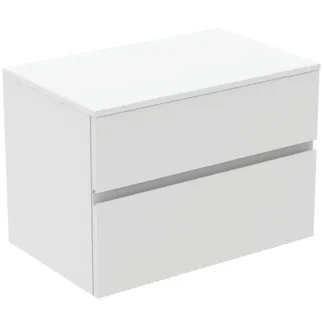 IDEAL STANDARD FINESSE - toaletní skříňka 802x505x558 mm v bílém matném laku, 2 zásuvky - bez úchytky, s plným výsuvem, SoftClosing, předem smontovaná, dřevo z udržitelných zdrojů #E3434Y1 - Bílá matná