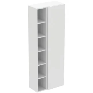 IDEAL STANDARD FINESSE - Skříň 600x300x1600 mm v bílém matném laku, 1 dveře - bez úchytek, SoftClosing, předem smontovaná, dřevo z udržitelných zdrojů #E3442Y1 - bílá matná