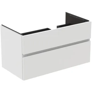IDEAL STANDARD FINESSE - toaletní skříňka 1000x505x550 mm v bílém matném laku, 2 zásuvky - bez úchytky, s plným výsuvem, SoftClosing, předem smontovaná, dřevo z udržitelných zdrojů #E3446Y1 - Bílá matná