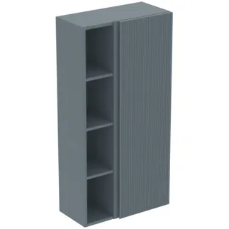 IDEAL STANDARD FINESSE - Skříň 600x300x1200 mm v jasanově modré matné barvě, 1 dveře - bez úchytek, SoftClosing, předmontovaná, dřevo z udržitelných zdrojů #E3443UQ