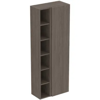 IDEAL STANDARD FINESSE - Skříň 600x300x1600 mm, tmavý jilm, 1 dveře - bez úchytek, SoftClosing, předmontovaná, dřevo z udržitelných zdrojů #E3442UR
