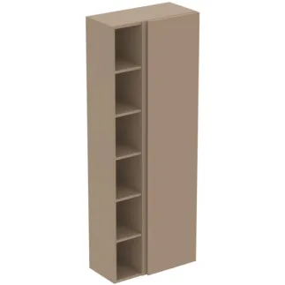 IDEAL STANDARD FINESSE - Šatní skříň 600x300x1600 mm v béžové matné barvě, 1 dveře - bez úchytek, SoftClosing, předem smontovaná, dřevo z udržitelných zdrojů #E3442UP