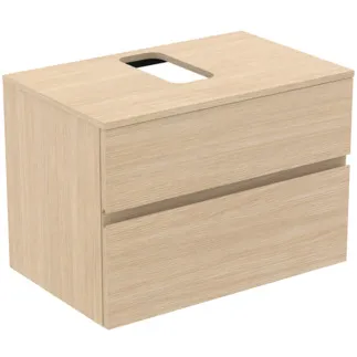 IDEAL STANDARD FINESSE - toaletní skříňka 802x505x558 mm, bílý dub, 2 zásuvky - bez úchytky, plnovýsuv, SoftClosing, předmontováno, dřevo z udržitelných zdrojů #E3498US