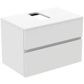 IDEAL STANDARD FINESSE - toaletní skříňka 802x505x558 mm v bílém matném laku, 2 zásuvky - bez úchytky, s plným výsuvem, SoftClosing, předem smontovaná, dřevo z udržitelných zdrojů #E3498Y1 - Bílá matná