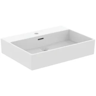 IDEAL STANDARD EXTRA - Umyvadlo 615x450x150 mm v bílé hedvábné matné barvě, 1 otvor pro baterii, s přepadem #R0542V1 - Silk white