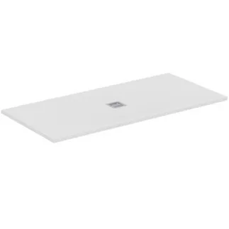 IDEAL STANDARD ULTRA FLAT S+ - Obdélníková sprchová vanička 1700x800x30 mm v kararské bílé barvě, bez výsuvného odpadu - Antibakteriální, protiskluzový povrch, bezbariérová, podle DIN 18040, možnost řezání na míru, opravitelná, výška 30 mm #T5611FR - kararská bílá
