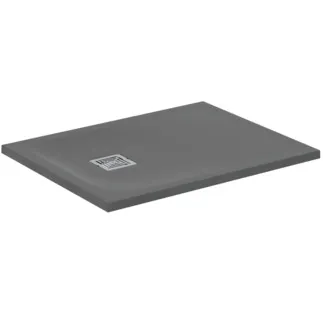 IDEAL STANDARD ULTRA FLAT S+ - Obdélníková sprchová vanička 900x700x30 mm v křemenné šedé barvě, bez výsuvného odpadu - Antibakteriální, Protiskluzový povrch, Bezbariérová, podle DIN 18040, Lze řezat na míru, Opravitelná, výška 30 mm #T5604FS - Křemenná šedá
