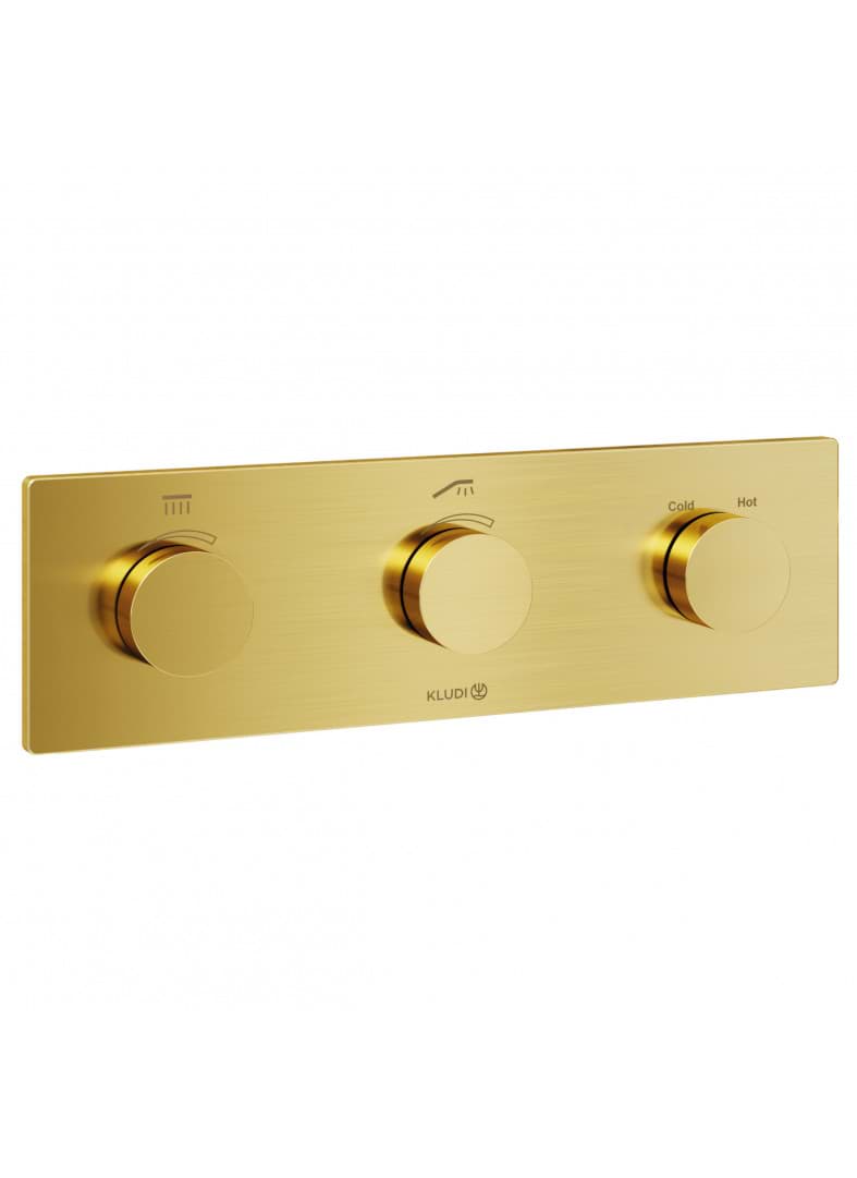 KLUDI KLUDI-TRONIC PUSHTRONIC elektronický podomítkový termostat #38300N0-00 - Brushed Gold