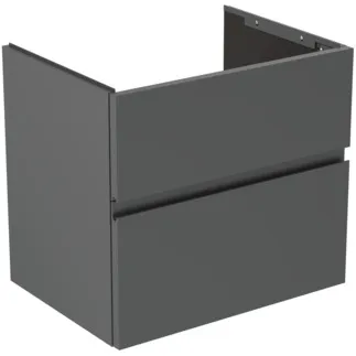 IDEAL STANDARD FINESSE - toaletní skříňka 600x440x545 mm, antracitově matný lak, 2 zásuvky - bez úchytky, s plným výsuvem, SoftClosing, předem smontovaná, dřevo z udržitelných zdrojů #E3386Y2 - antracitově matný povrch