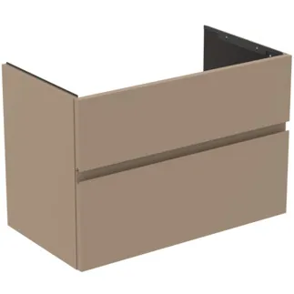 IDEAL STANDARD FINESSE - toaletní skříňka 800x440x545 mm v béžové matné barvě, 2 zásuvky - bez úchytky, s plným výsuvem, SoftClosing, předem smontovaná, dřevo z udržitelných zdrojů #E3387UP
