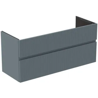 IDEAL STANDARD FINESSE - toaletní skříňka 1200x440x545 mm v jasanově modré matné barvě, 2 zásuvky - bez úchytky, s plným výsuvem, SoftClosing, předem smontovaná, dřevo z udržitelných zdrojů #E3385UQ
