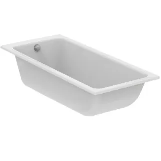 IDEAL STANDARD LDV - Vana ve tvaru těla v bílém lesku, bez otvoru pro baterii, s přepadem, bez výsuvného odpadu #T540501 - Bílá (Alpine)