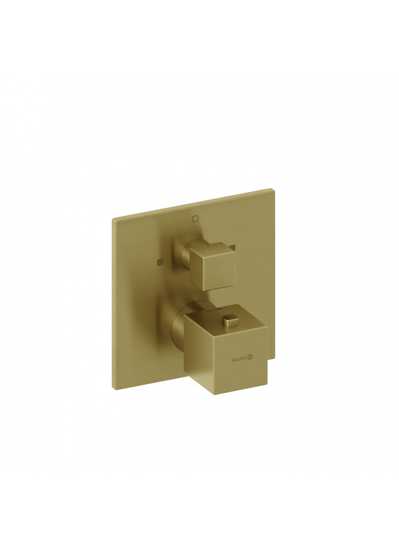 KLUDI KLUDI-DECUS podomítková vanová a sprchová termostatická baterie #54810N075 - Brushed Gold