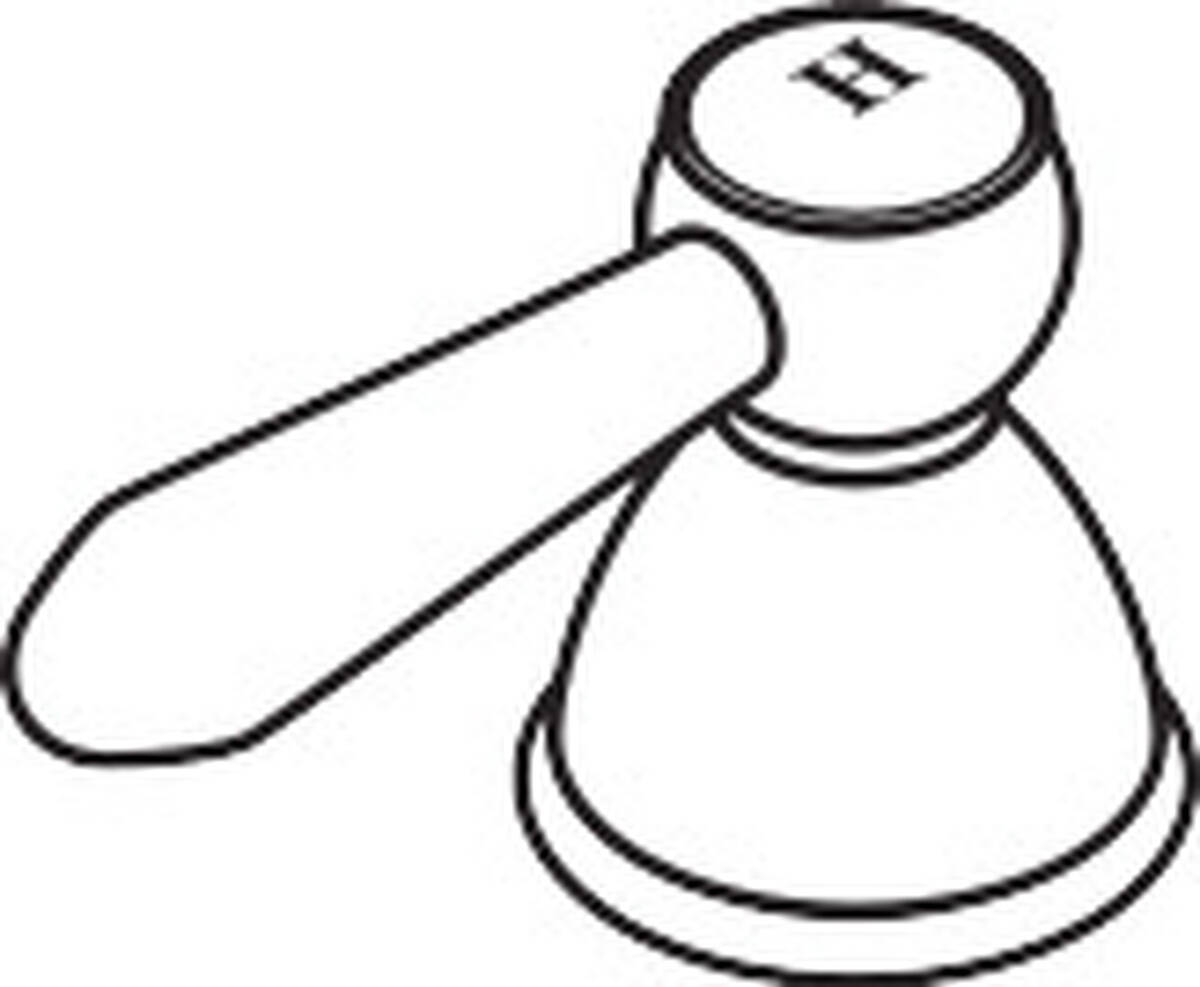 HANSGROHE Rukojeť na straně s teplou vodou #17295090 - Chrom/Zlatá optika