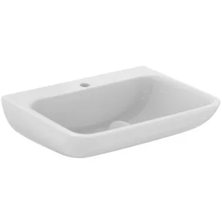 IDEAL STANDARD CONTOUR 21+ - Umyvadlo 600x480x175 mm, bílé lesklé, 1 otvor pro baterii, bez přepadu - SmartGuard+ #E1604HY - Bílá (SmartGuard)