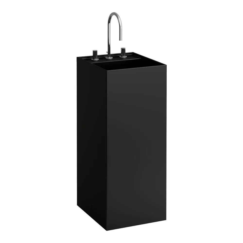LAUFEN Kartell LAUFEN Volně stojící umyvadlo se skrytým odtokem 375 x 435 x 900 mm #H8113317161581 - 716 – černá matná
