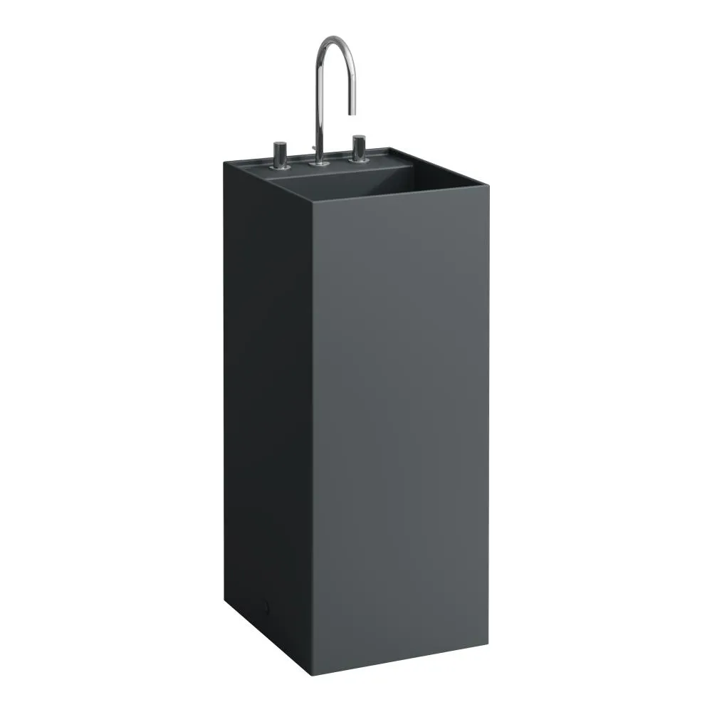 LAUFEN Kartell LAUFEN Samostatně stojící umyvadlo se skrytým odtokem 375 x 435 x 900 mm #H8113317581581 - 758 – matný grafit