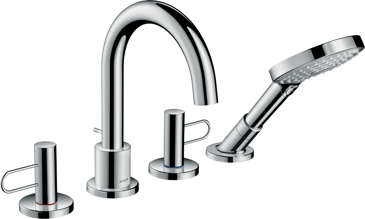 HANSGROHE AXOR Uno 4-otvorová vanová okrajová baterie s obloukovými rukojeťmi #38445000