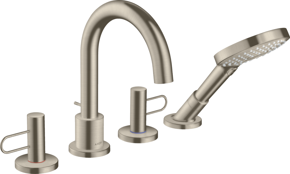 HANSGROHE AXOR Uno 4-otvorová vanová okrajová baterie s obloukovými rukojeťmi #38445820