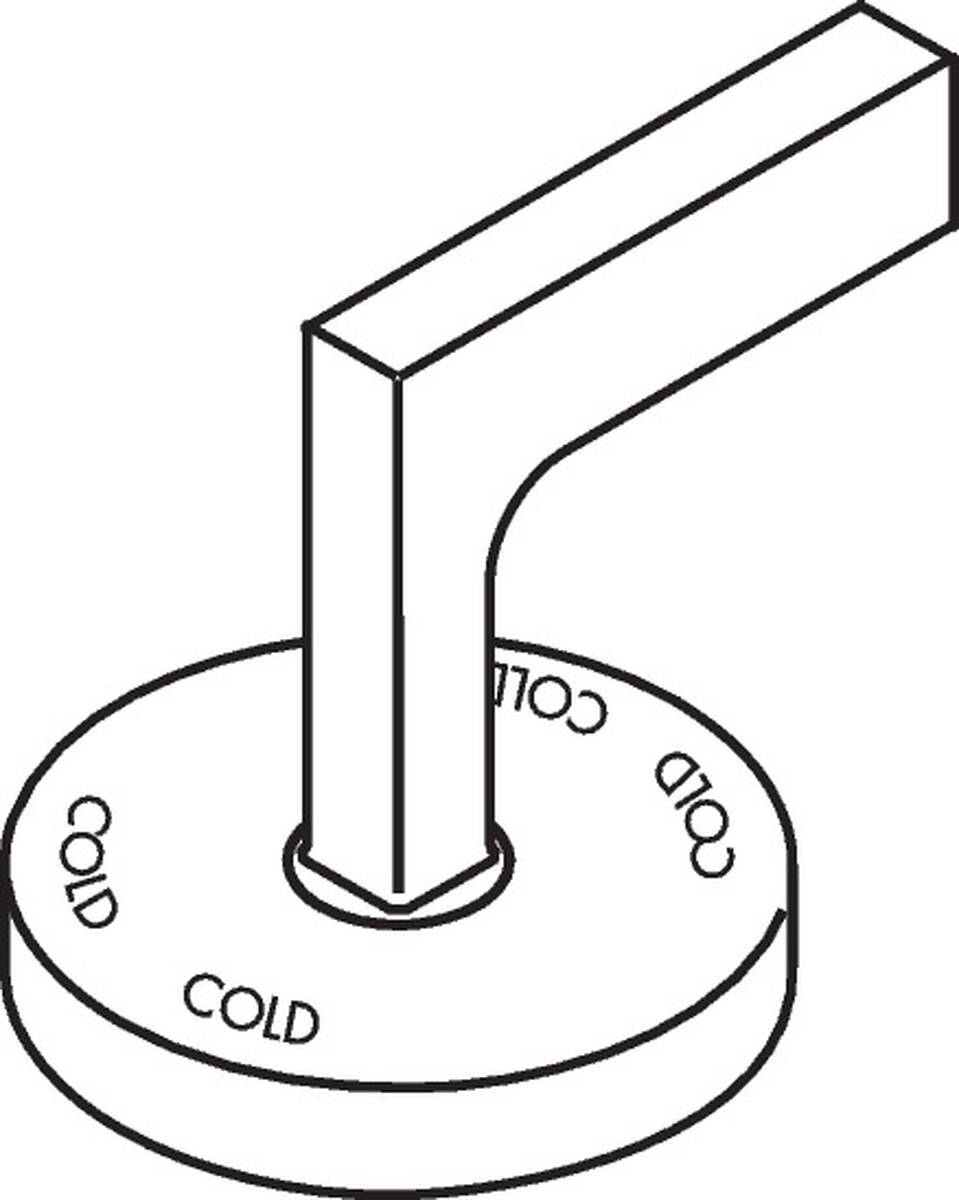 HANSGROHE Rukojeť na straně studené vody #39093250 - Brushed Gold Optic