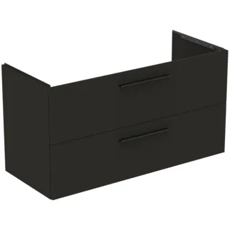IDEAL STANDARD I.LIFE B - toaletní stolek 1200x505x630 mm v matné karbonově šedé barvě, 2 zásuvky - SoftClosing, předmontovaný, dřevo z udržitelných zdrojů #T5586NV - Carbon grey