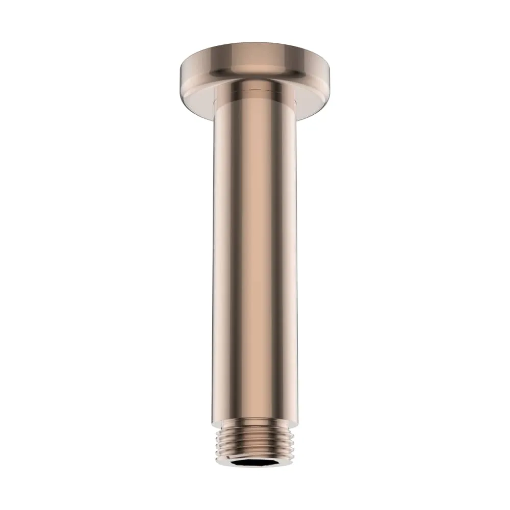 LAUFEN SPRCHOVÉ PŘÍSLUŠENSTVÍ Sprchové rameno stropní 100 mm, s kruhovou rozetou, pro kruhovou hlavovou sprchu s dešťovým efektem, PVD zlatorůžová #HF960098465001