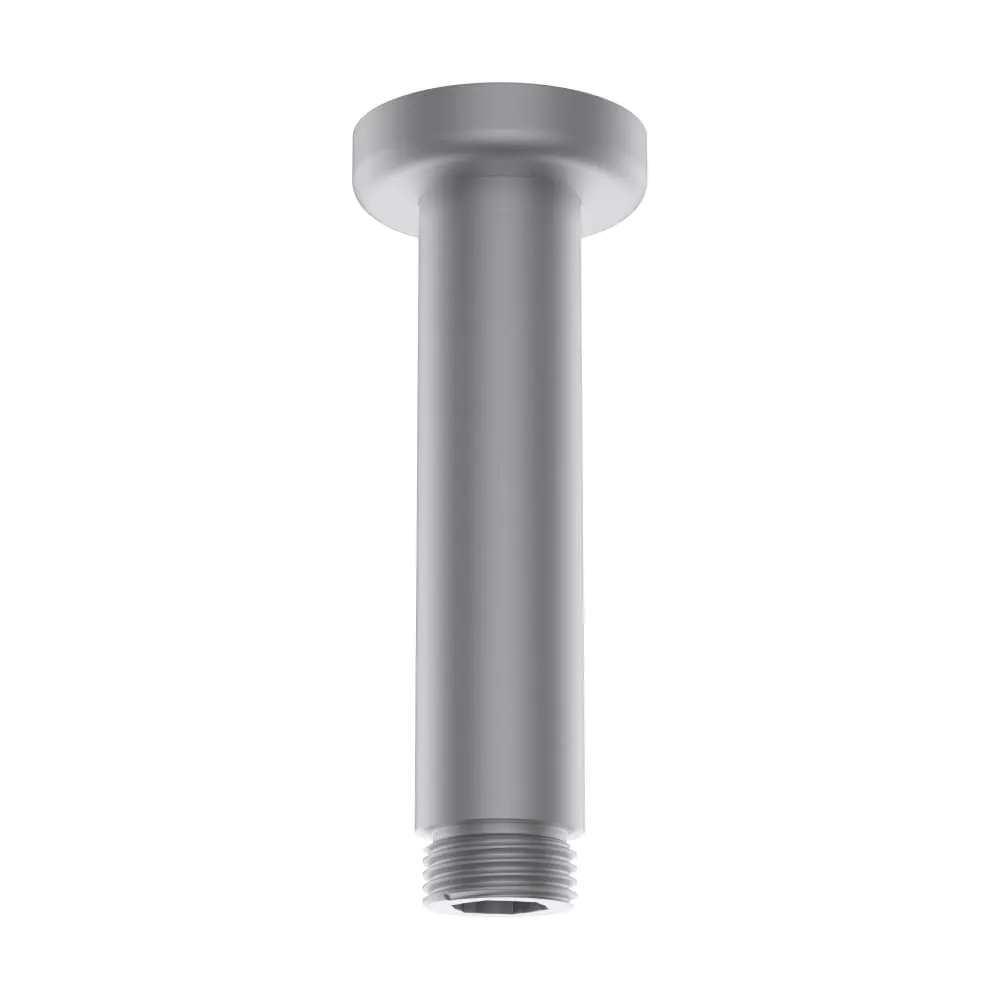 LAUFEN SPRCHOVÉ PŘÍSLUŠENSTVÍ Sprchové rameno stropní 100 mm, s kruhovou rozetou, PVD kartáčovaná nerez ocel #HF960098423001