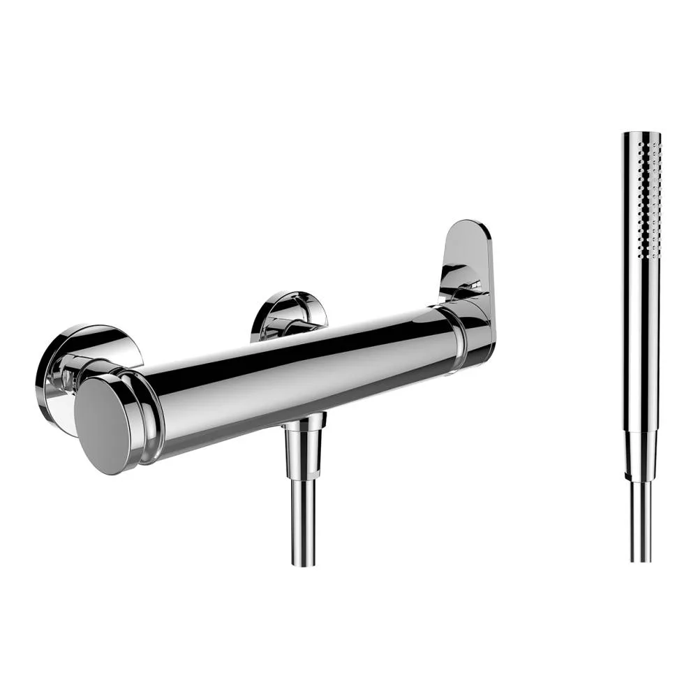 LAUFEN THE NEW CLASSIC Sprchová nástěnná páková baterie, včetně syntetické sprchové hadice 1500 mm a ruční sprchou twinstick, chrom #HF900550100600