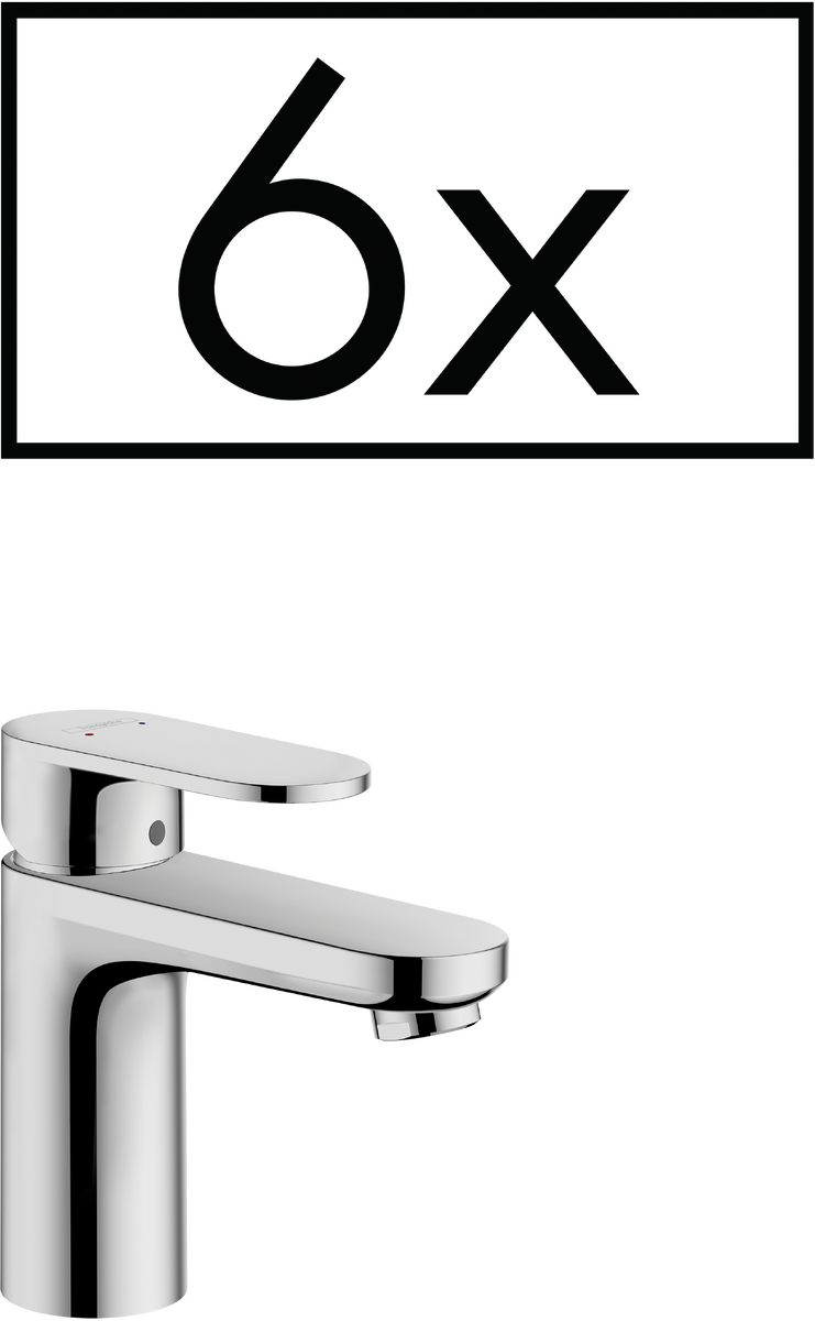 HANSGROHE Vernis Blend jednopáková umyvadlová baterie 70 s výsuvným odpadem Projektové balení (6 ks) #71587000