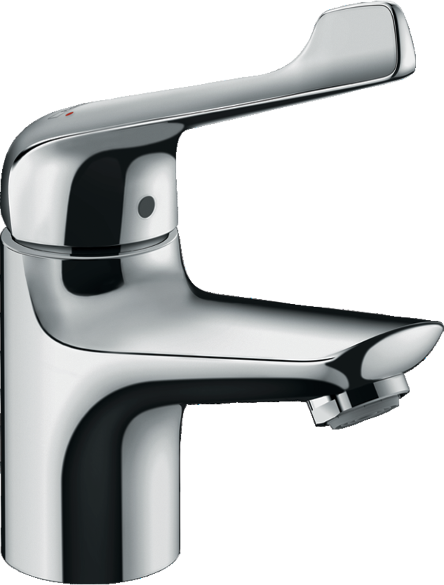 HANSGROHE Jednopáková umyvadlová baterie Novus 70 s extra dlouhou 11,8 cm pohodlnou rukojetí a výsuvným odpadem #71920000