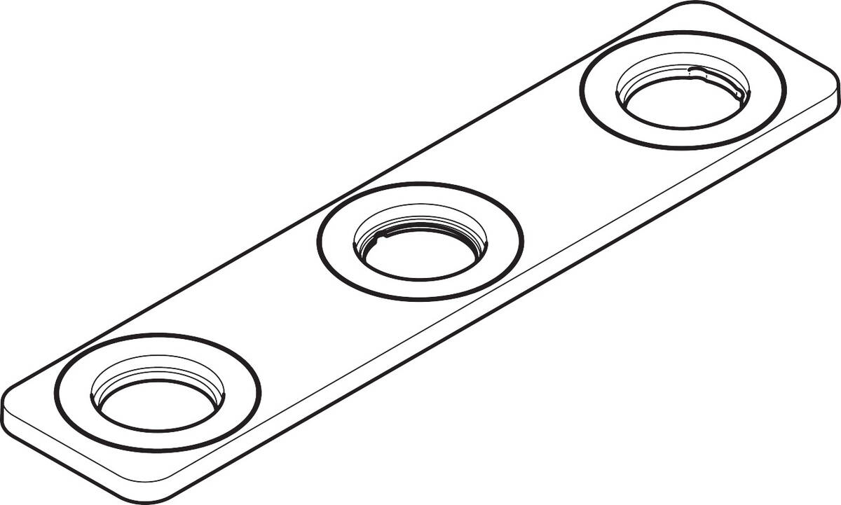 HANSGROHE Rozeta #92443330 - leštěný černý chrom