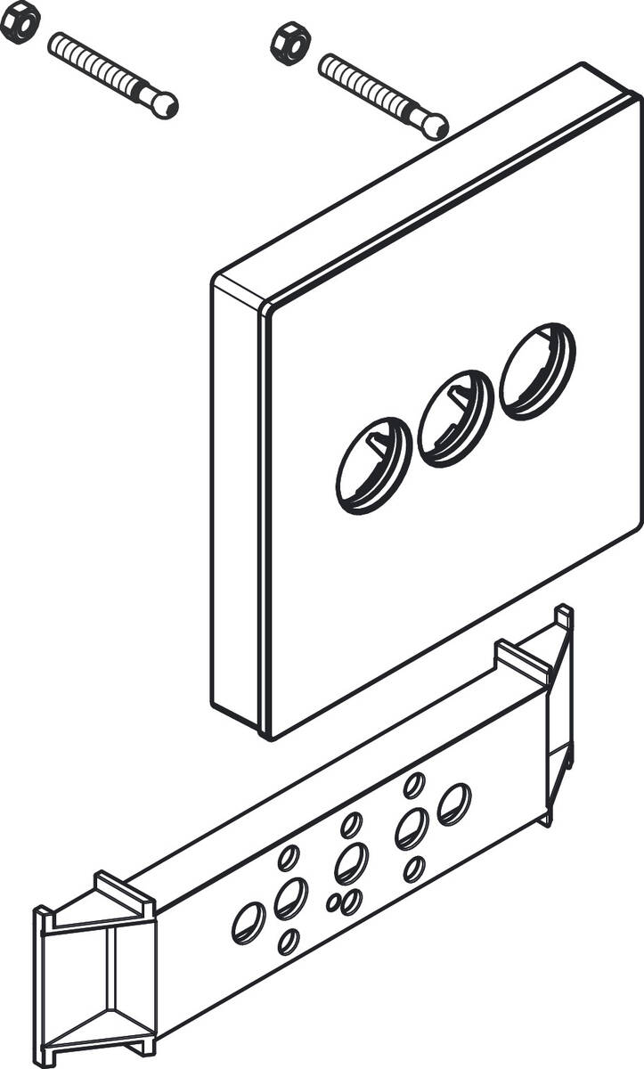 HANSGROHE Rozeta 155 / 155 mm #92624400 - Bílá/chromová