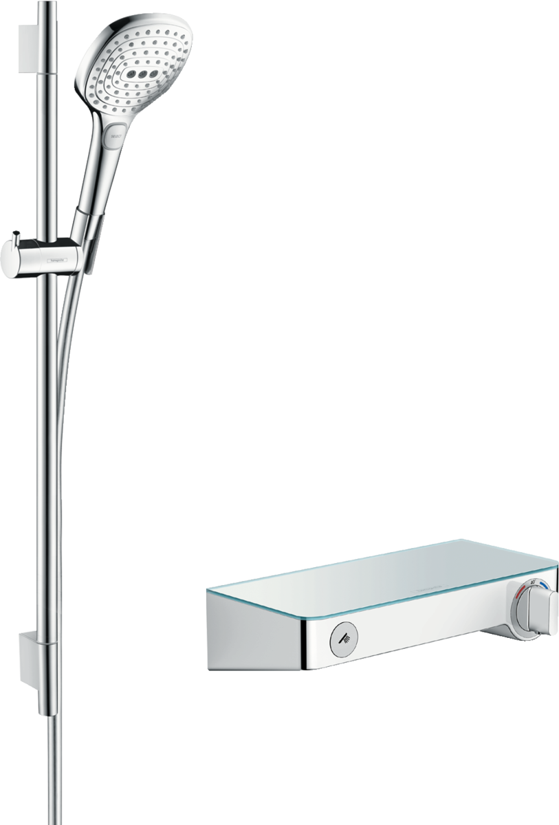 HANSGROHE Sprchový systém Raindance Select E 120 s termostatem ShowerTablet Select a sprchovou lištou 65 cm #27026400