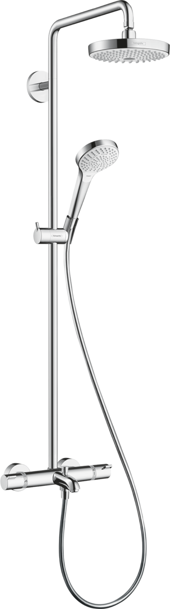 HANSGROHE Croma Select S Showerpipe 180 2jet s vanovým termostatem #27351400 - Bílá/chromová