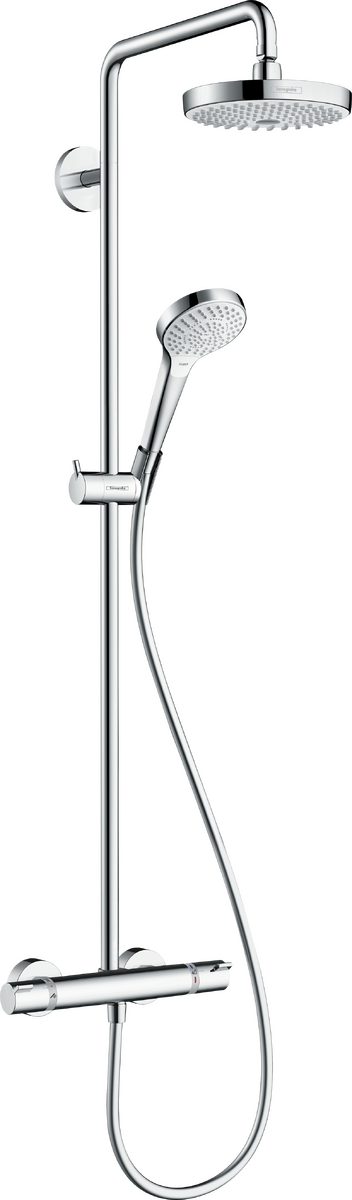 Obrázek HANSGROHE Croma Select S Showerpipe 180 2jet EcoSmart s termostatem #27254400 - bílá/chromová